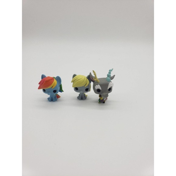 My Little Pony - Loose Rainbow Dash, Derpy, & Discord Pocket Pop Funko - Picture 1 of 4